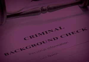 A piece of paper part of a background check in an employee screening process.