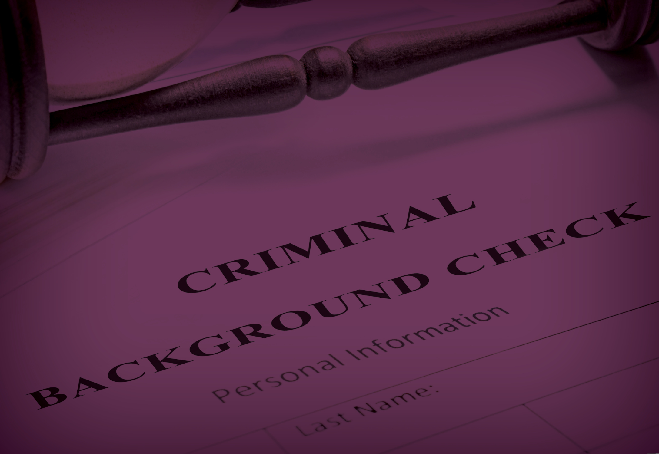 A piece of paper part of a background check in an employee screening process.
