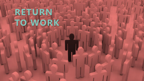 Graphic of a crowd with one person singled out