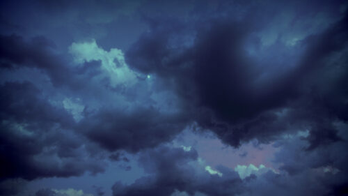 A dark cloud in the sky