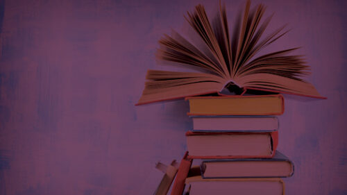 a stack of healthcare reading