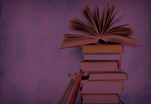 a stack of healthcare reading