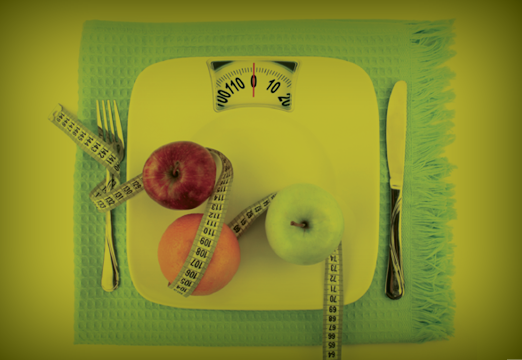 food on a scale