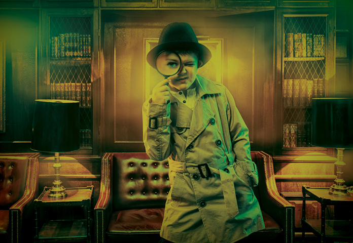A boy playing as a detective to solve healthcare