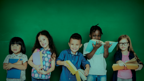 children reading about healthcare