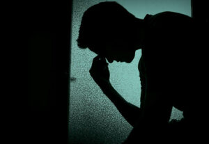 A man concerned about his mental wellbeing