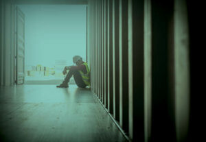 photo of construction worker dealing with a mental health crisis