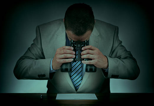 A man consulting his employee benefits