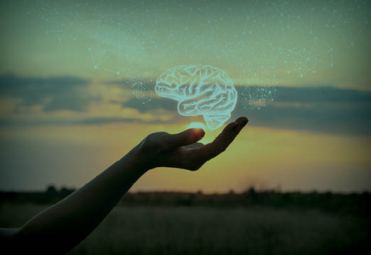 a caring hand holding your mental wellbeing