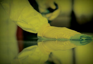 Cleaning a table