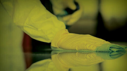 Cleaning a table