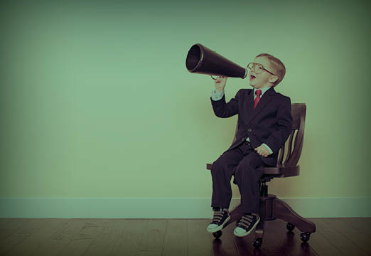 A child talking