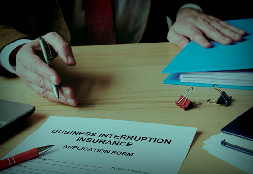 business interruption insurance paperwork