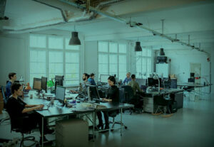 An open office space