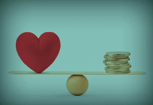 Balancing money and heart