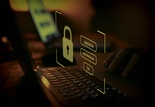 A computer with a lock