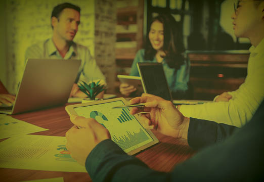 Office workers in a meeting