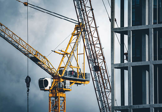 A construction crane