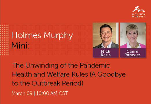 Holmes Murphy Mini series webinar graphic. Join us March 9th at 10 am CT