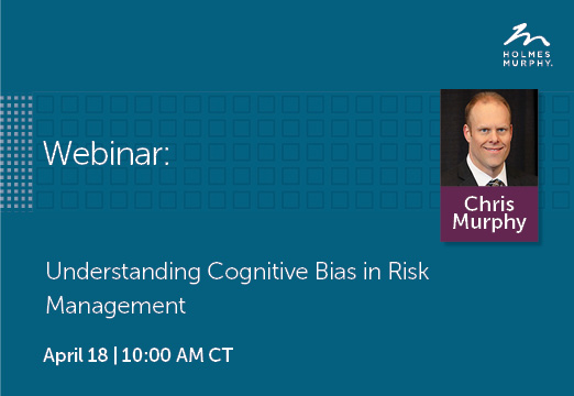A blue background with the text: understanding cognitive bias in risk management