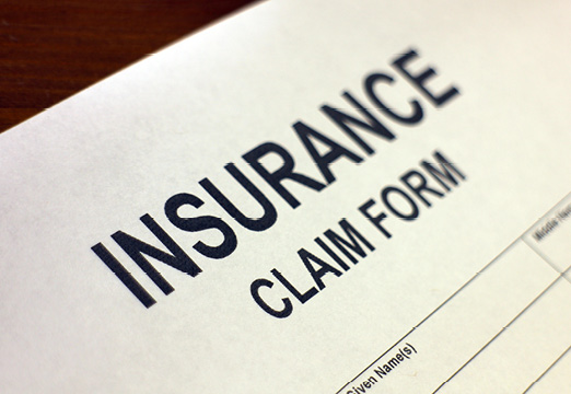 An insurance claim form