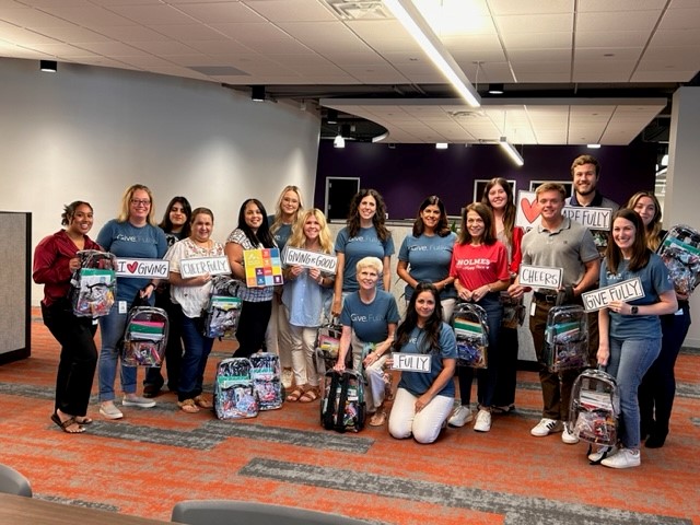Dallas employees during a volunteering event.
