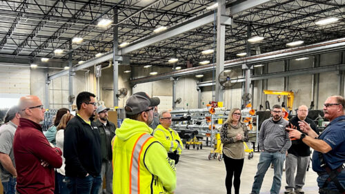A warehouse risk and safety talk with Holmes Murphy