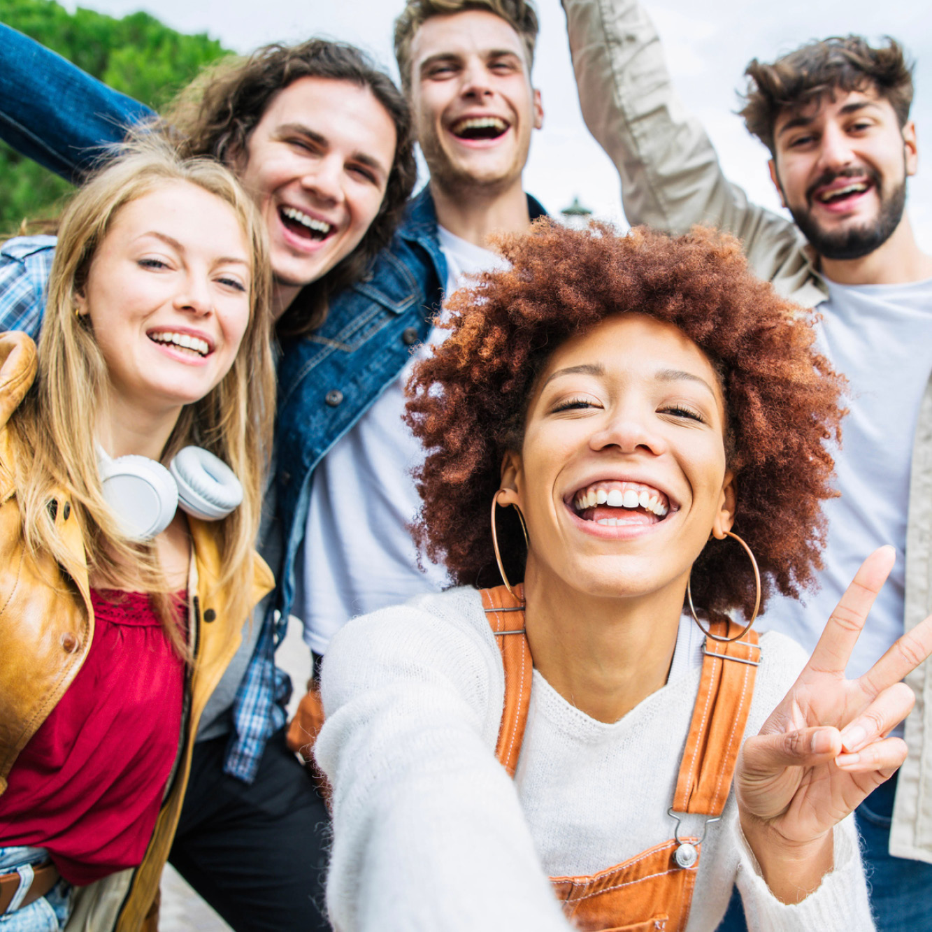 college students having fun
