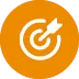 Orange circle with a target