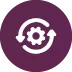purple circle with a gear