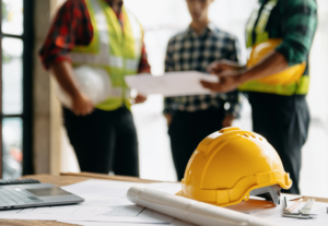 construction leaders talking