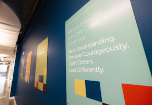Wall art of Holmes Murphy purpose statement