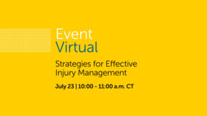 Strategies for effective injury management