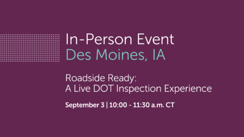 A Live DOT Inspection Experience