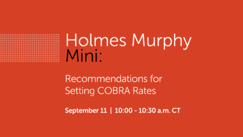 Recommendations for Setting COBRA Rates